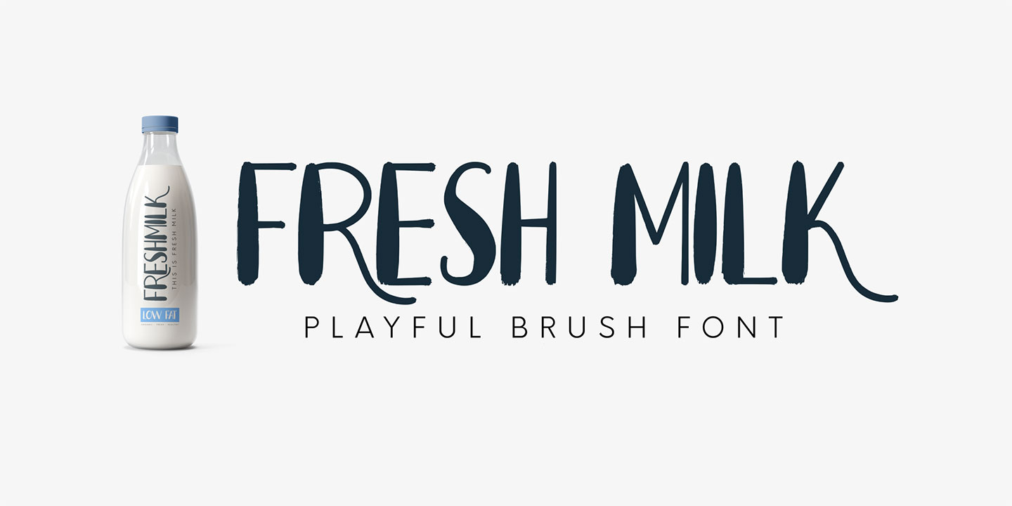 Пример шрифта Fresh Milk #10